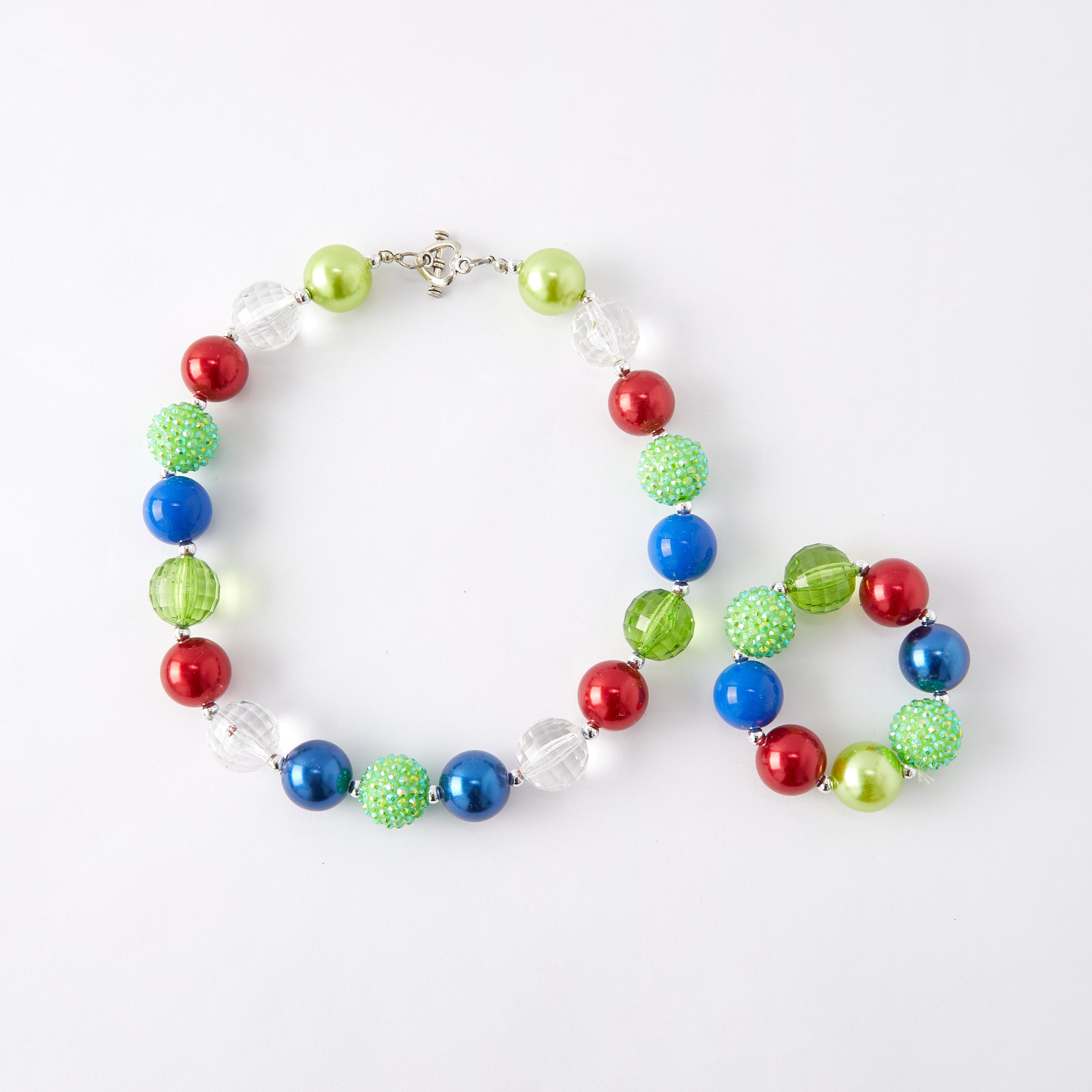 (In Stock G11)Girls Rhinestone Beaded Necklace