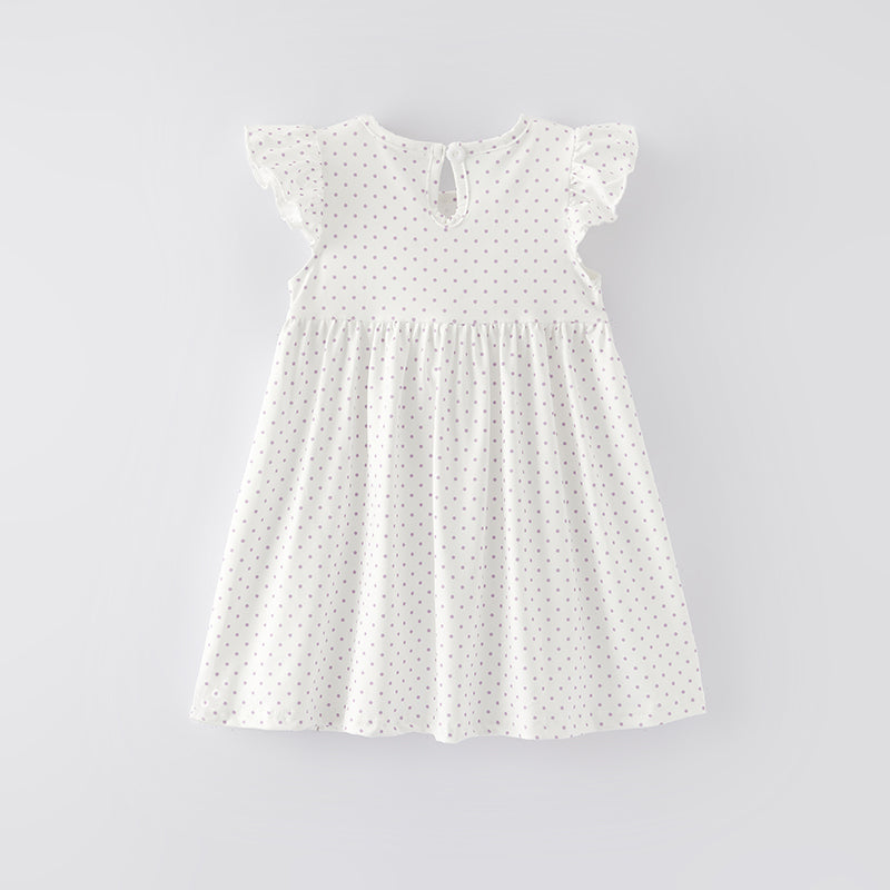 (In Stock E5-4-3)Girls Easter Bunny Embroidery Smocked Dress