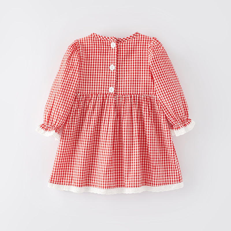 (In Stock E10-1-1)One Pack(10 Pieces total) Sale Girls Valentine's Day Embroidery Smocked Dress