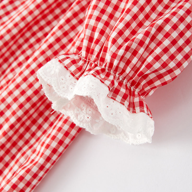 (In Stock E10-1-1)One Pack(10 Pieces total) Sale Girls Valentine's Day Embroidery Smocked Dress