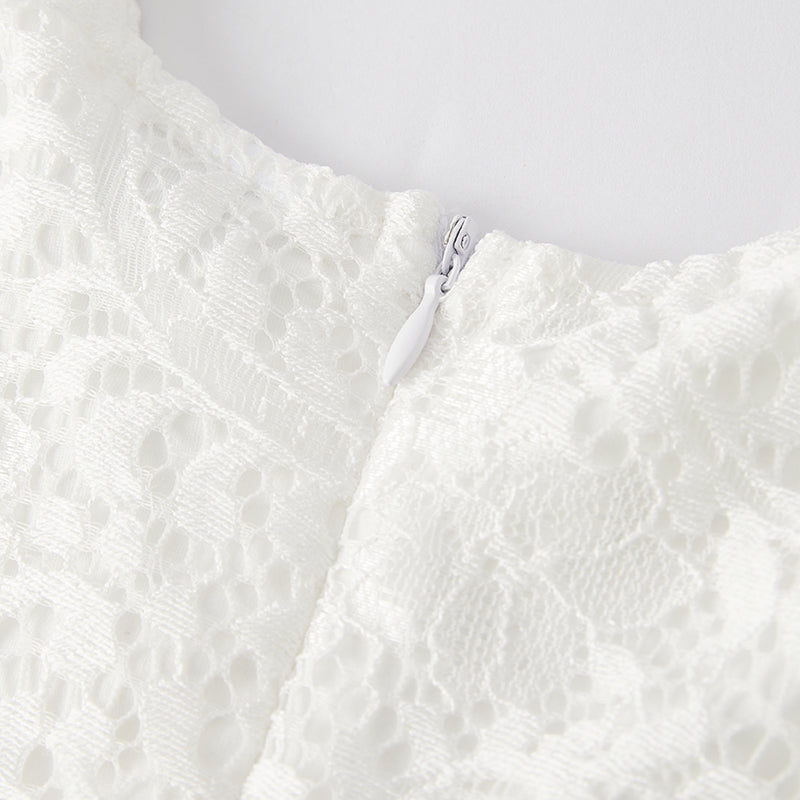 (In Stock E13-3-3)Girls Easter Bunny Applique Lace Tulle Dress