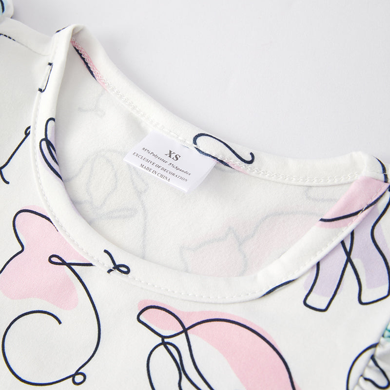 (In Stock L10-1-1)Girls Spring and Summer Animals Print Dress