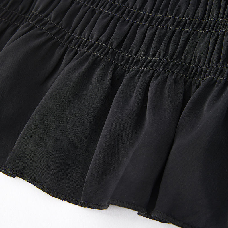 (In Stock L9-3-2 L11-4-2)Girls Spring and Summer Leopard Print Smocked Short Set