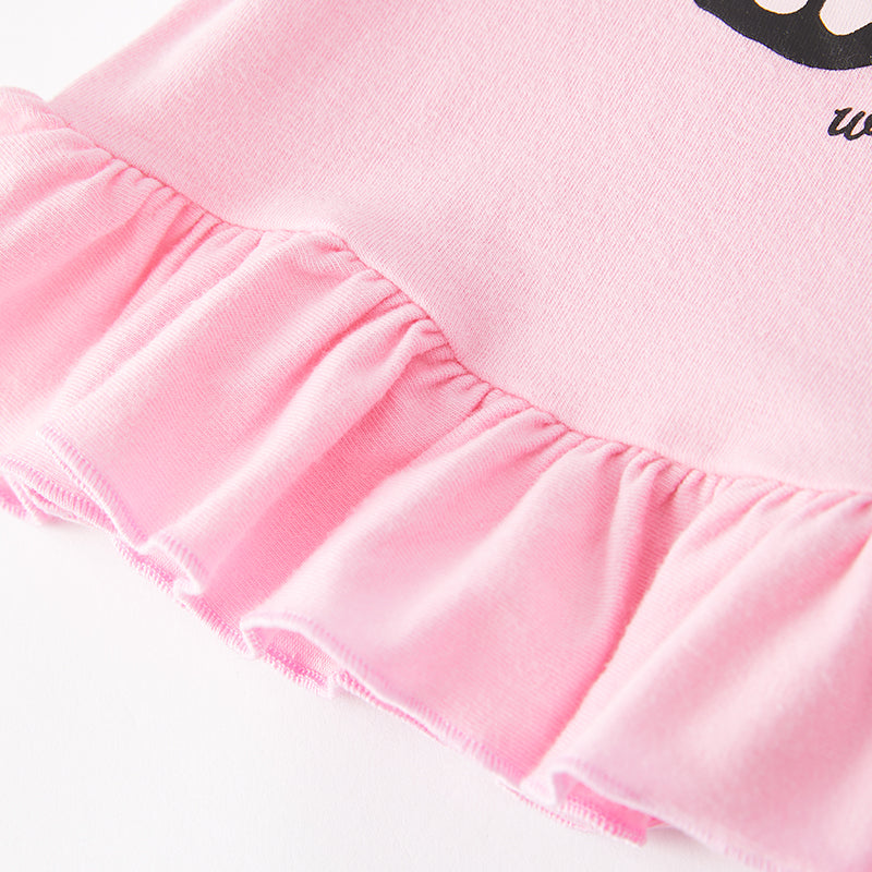 (In Stock L9-2-3)Girls Spring and Summer Butterfly Print Sequin Short Set