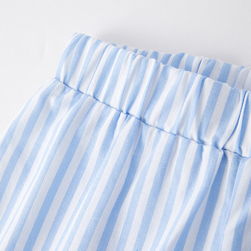 (In Stock A6-7-2)Boys Easter Embroidery Smocked Outfit Set