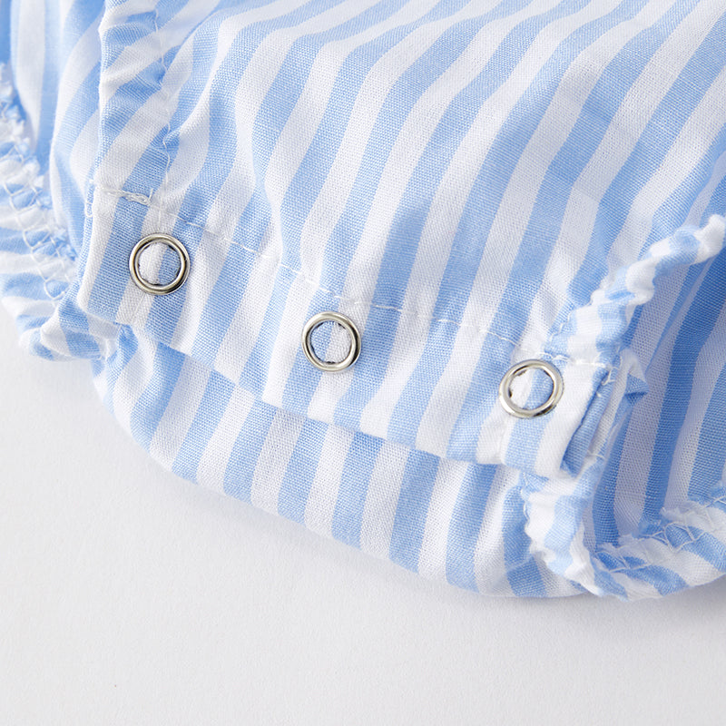 (In Stock E31-2-1)Baby Boys Easter Embroidery Smocked Cotton Romper