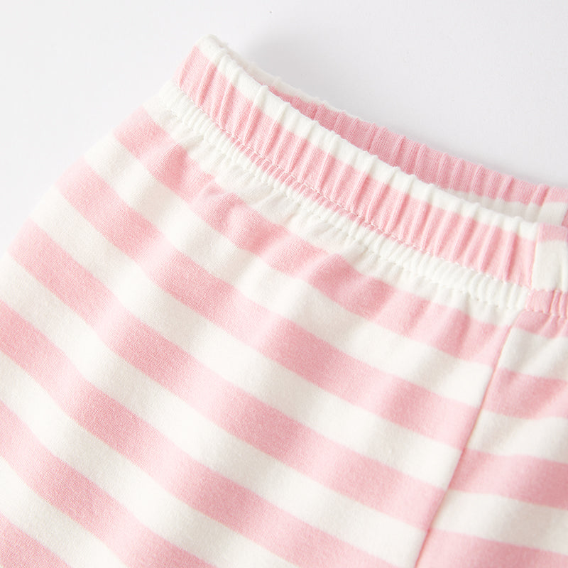 (In Stock E29-4-3)Girls Spring and Summer Cyan Floral Print Shorts Set