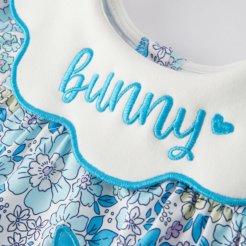 (In Stock)Baby Girls Easter Bunny Embroidery Bloomer Set