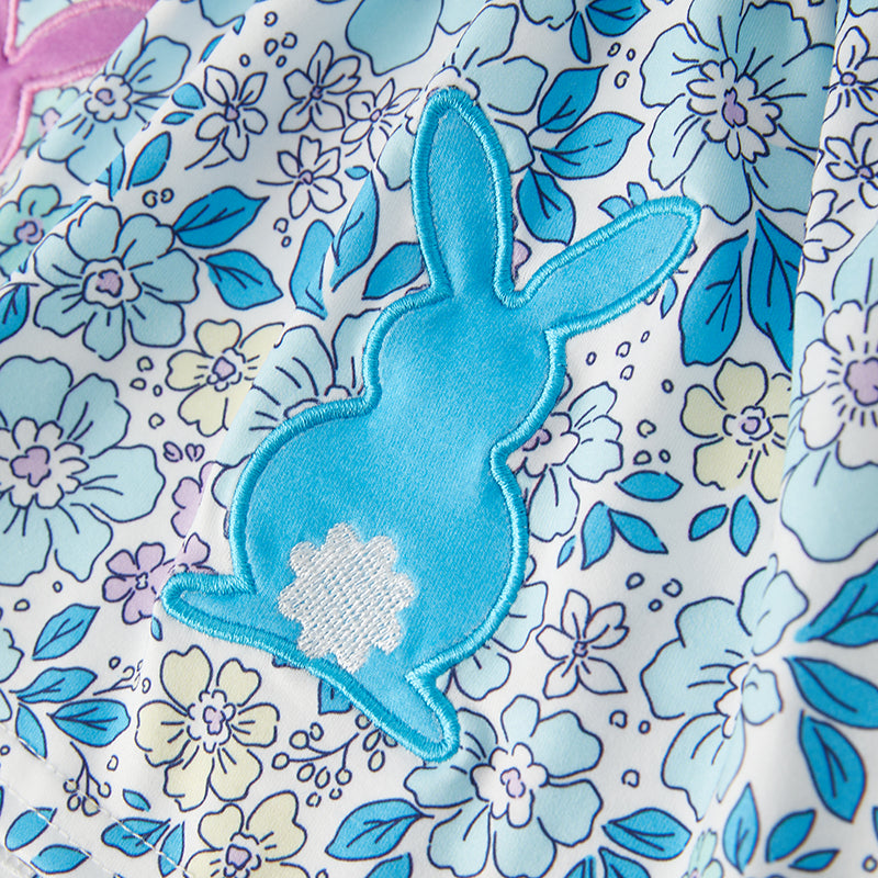 (In Stock)Baby Girls Easter Bunny Embroidery Bloomer Set