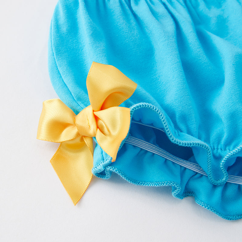 (In Stock)Baby Girls Easter Bunny Embroidery Bloomer Set