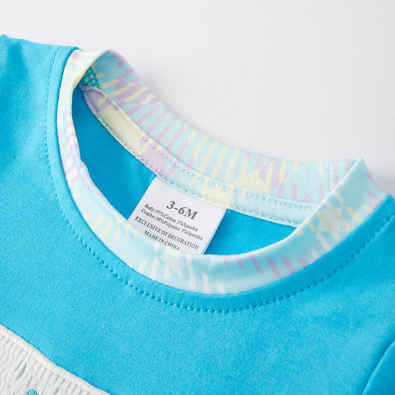 (In Stock)Baby Boys Easter Bunny Embroidery Smocked Romper