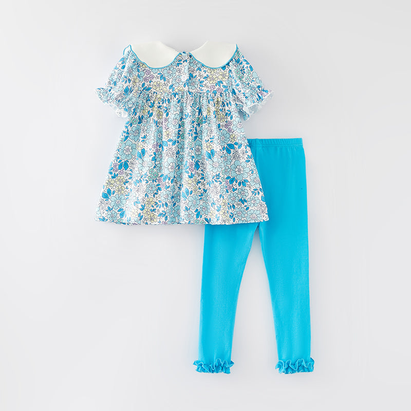 (In Stock)Girls Easter Bunny Embroidery Outfit Set