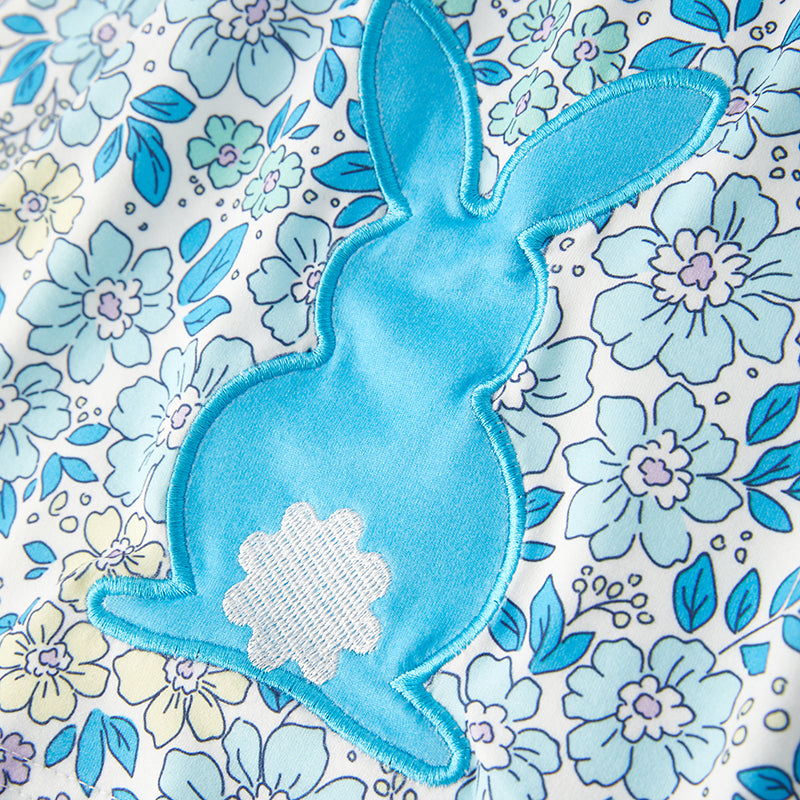 (In Stock)Girls Easter Bunny Embroidery Outfit Set