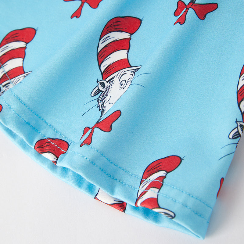 (In Stock)Girls Spring DR SEUSS Print Outfit Set