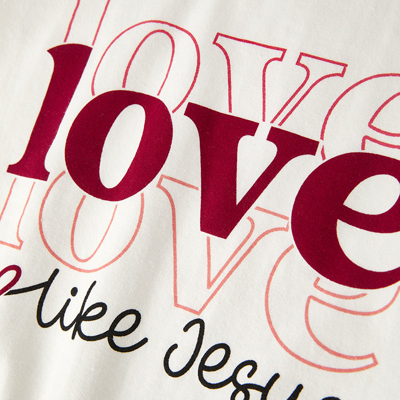 (In Stock)Girls Valentine's Day Print Top Velvet Pants Set