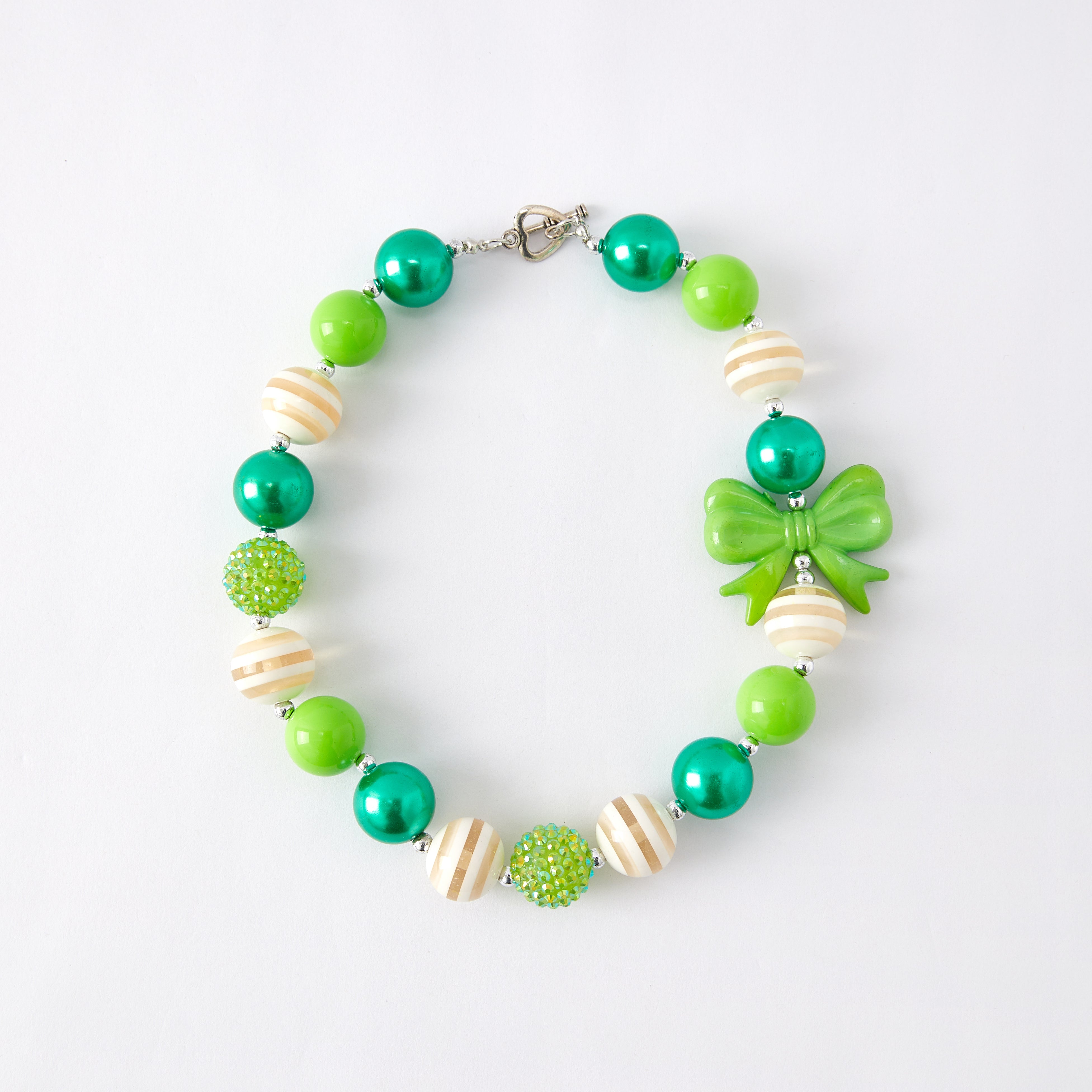 (In Stock G11 G12)Girls Rhinestone Beaded Necklace