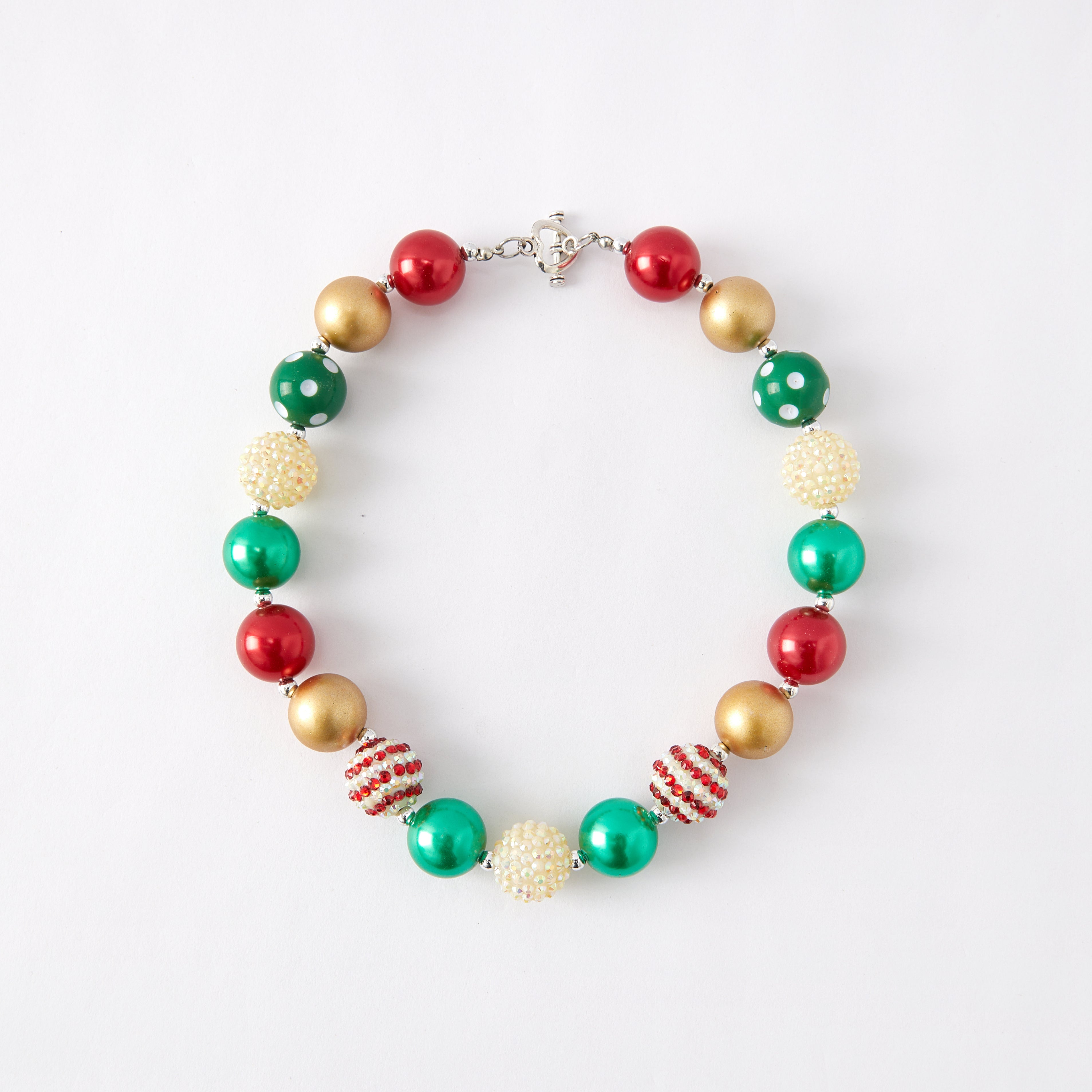 (In Stock G11 G12)Girls Rhinestone Beaded Necklace