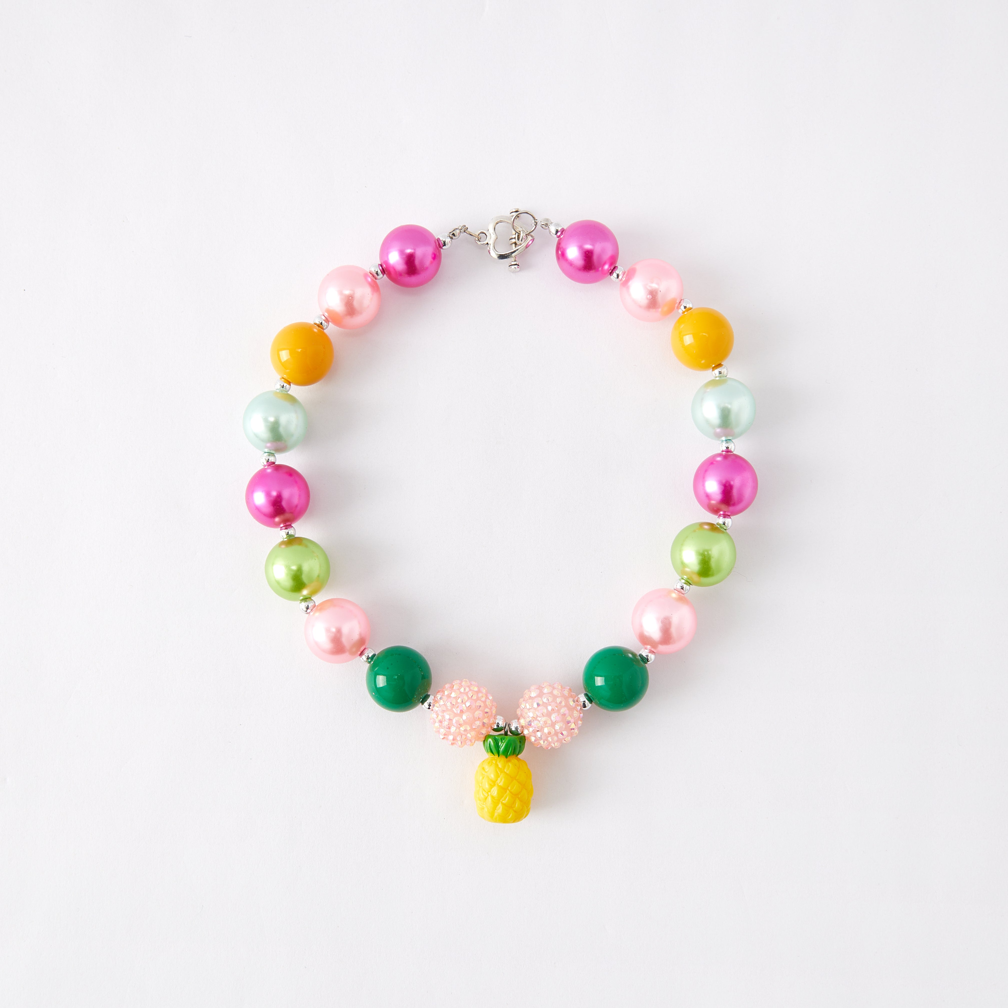 (In Stock G11 G12)Girls Rhinestone Beaded Necklace