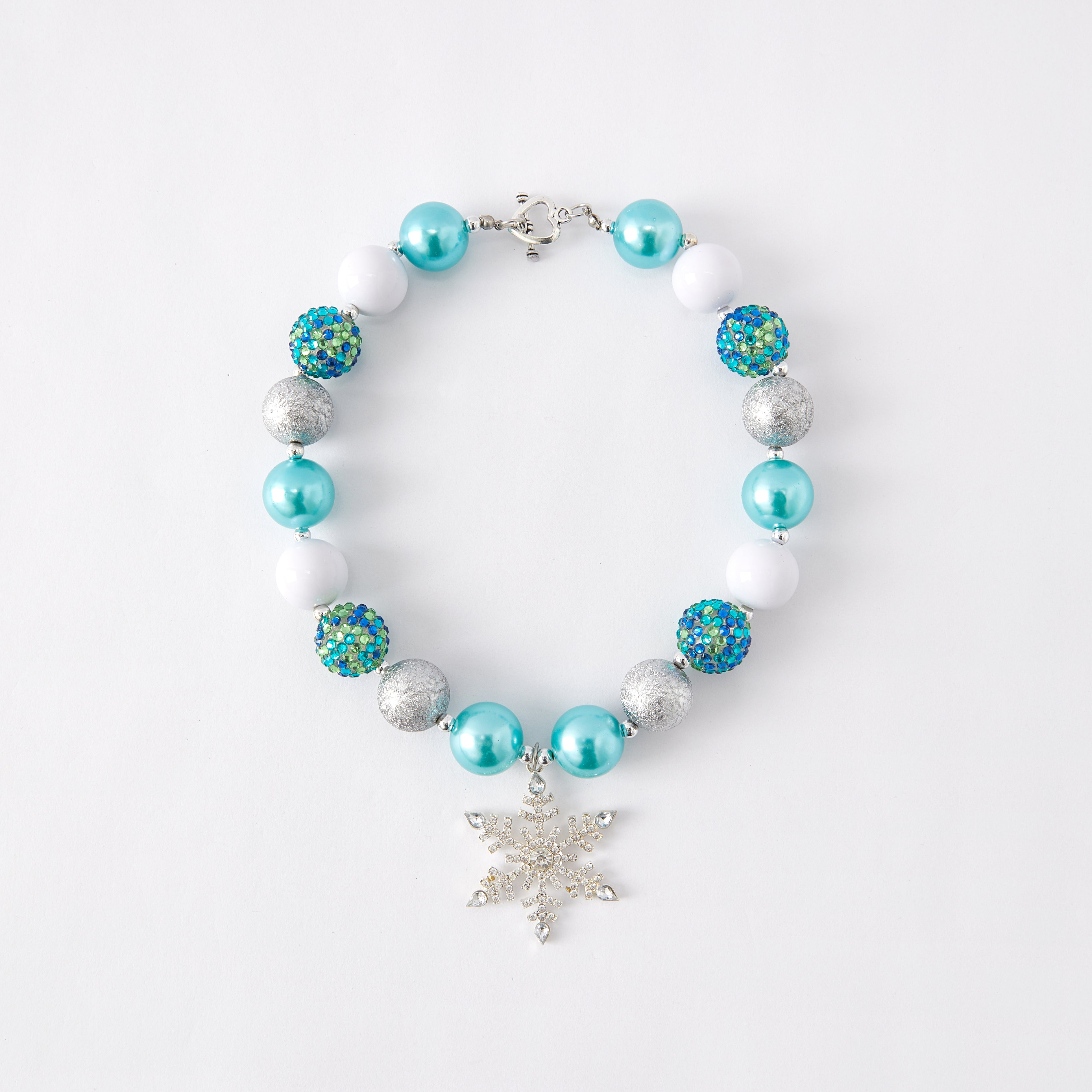 (In Stock G11 G12)Girls Rhinestone Beaded Necklace