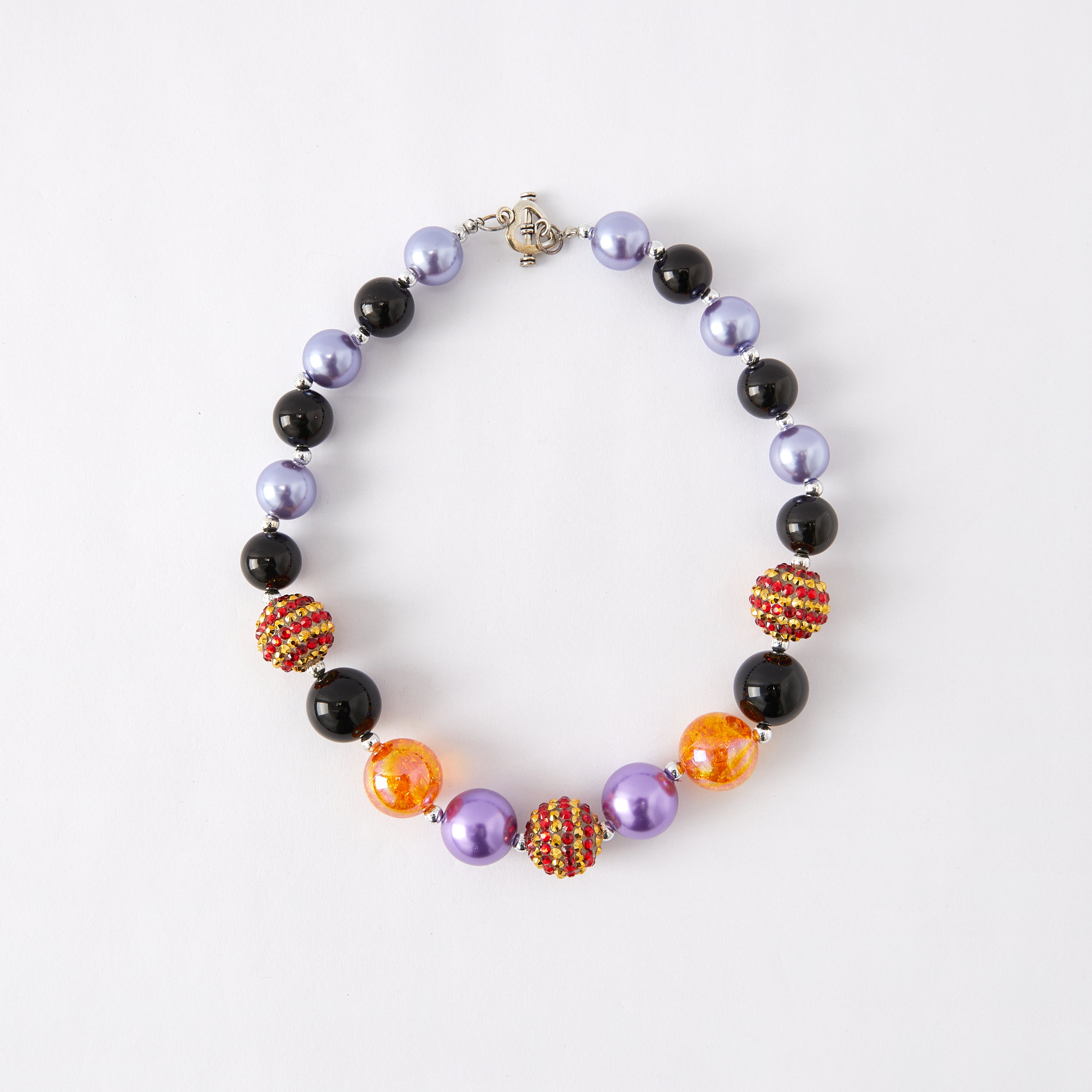 (In Stock G11 G12)Girls Rhinestone Beaded Necklace