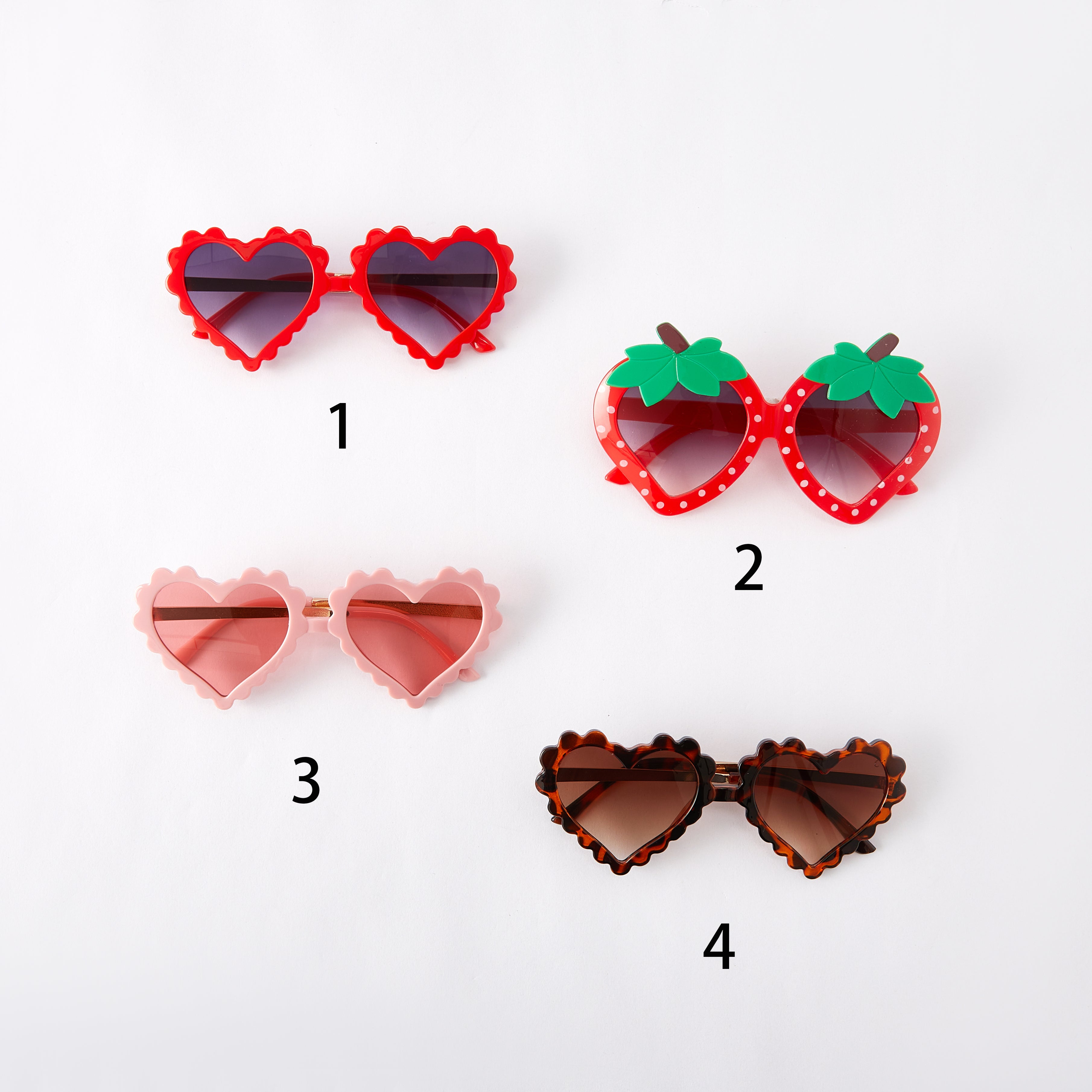 (In Stock)Kids Fashion Heart Shape Sunglasses