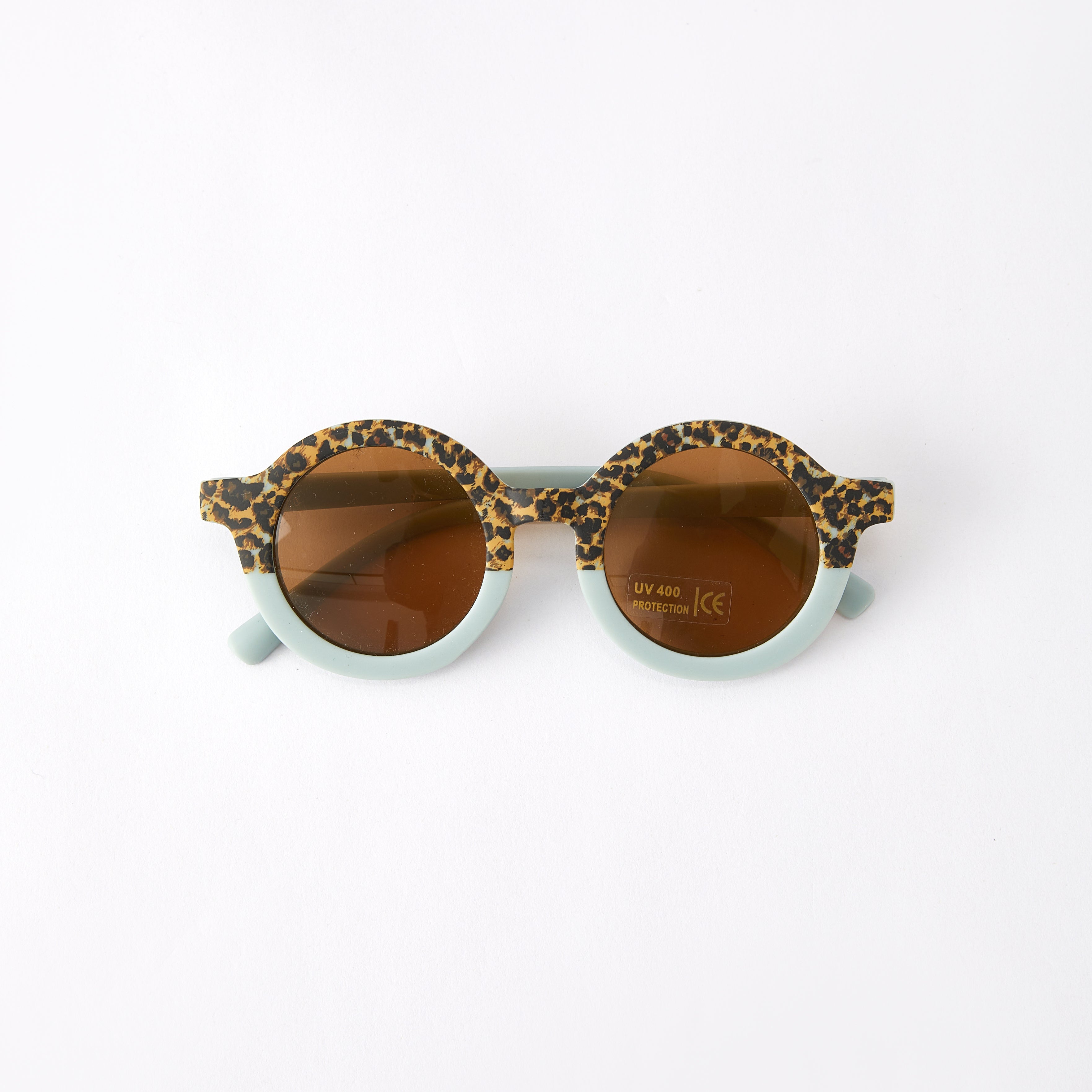 (In Stock)Kids Fashion Leopard Print Matching Color Sunglasses