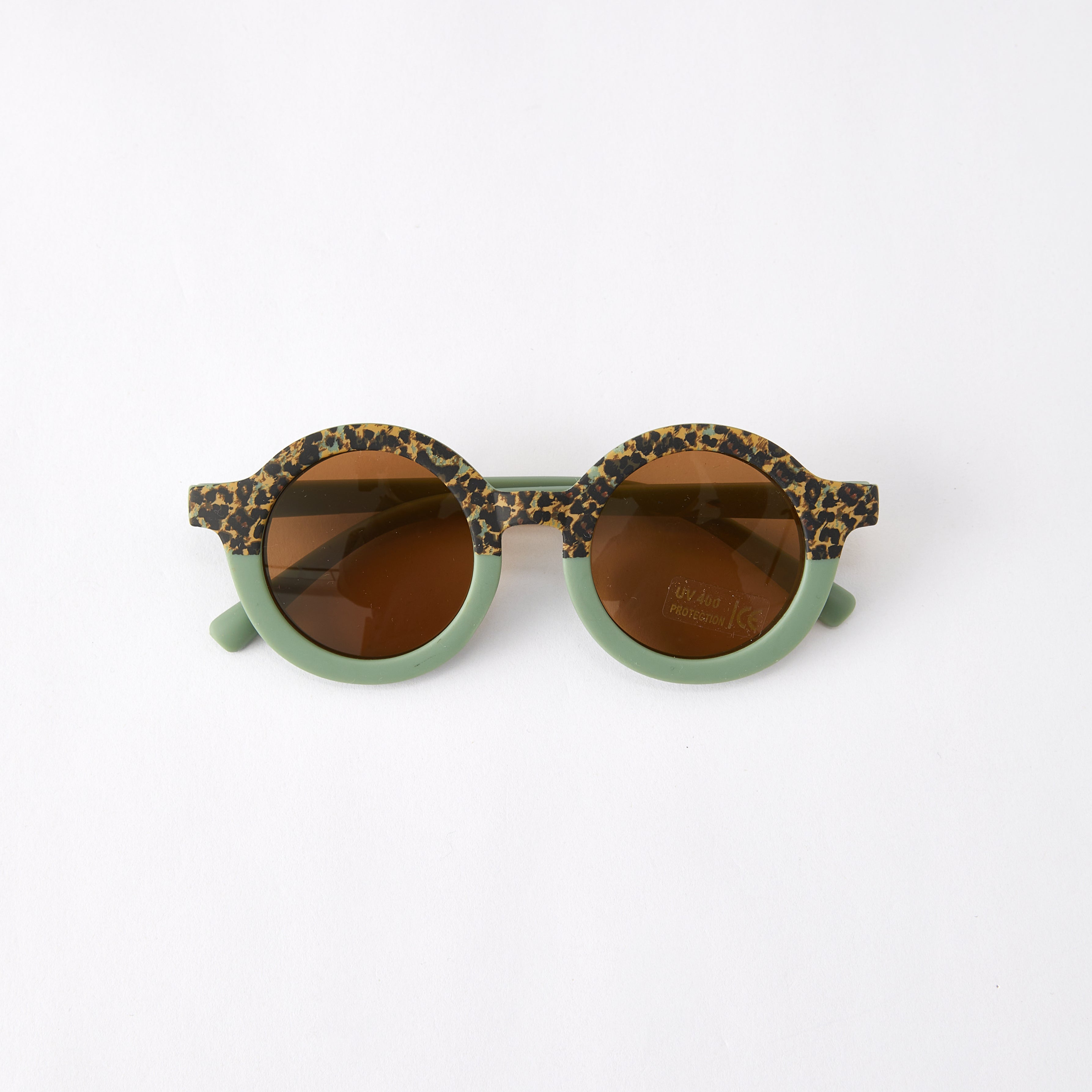 (In Stock)Kids Fashion Leopard Print Matching Color Sunglasses