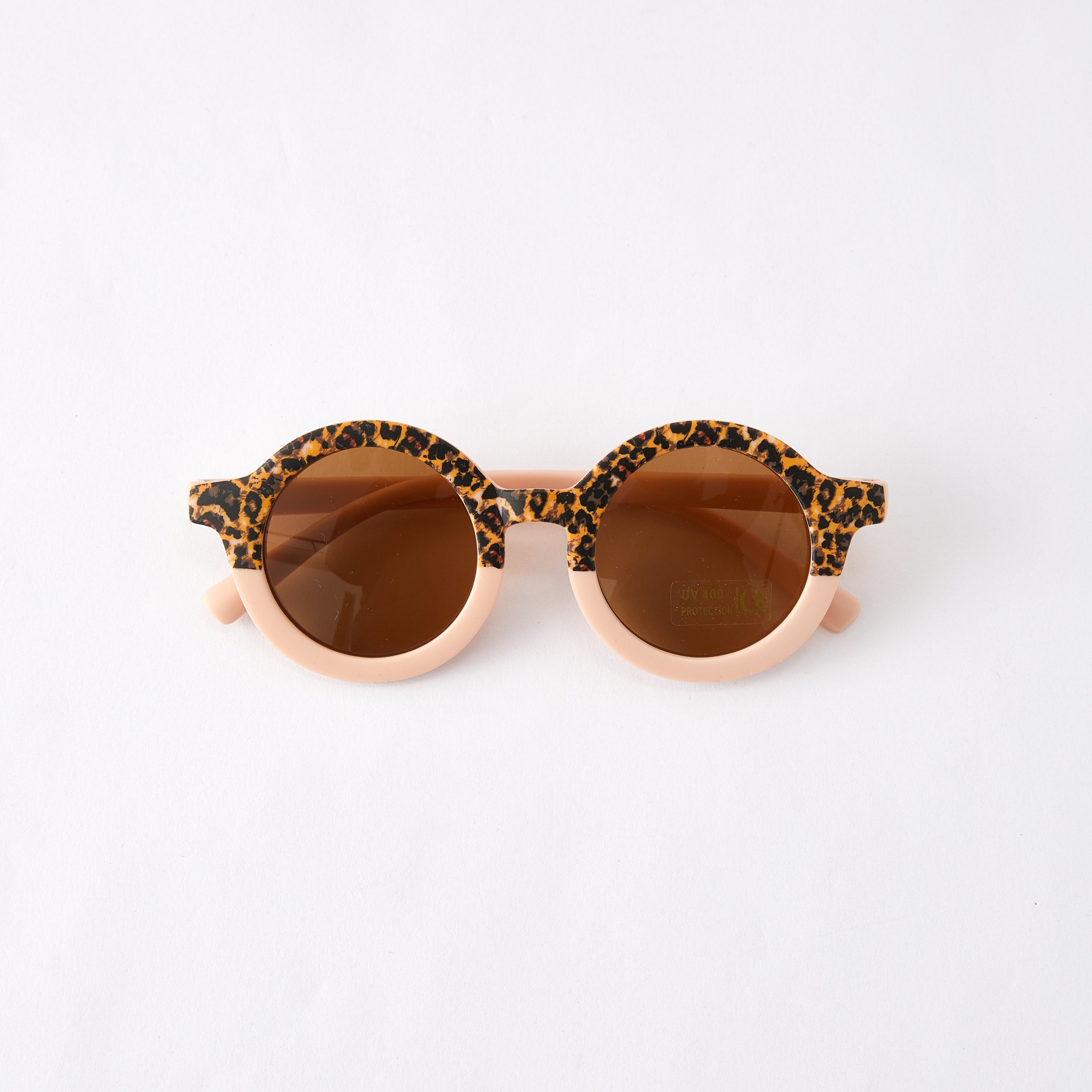 (In Stock)Kids Fashion Leopard Print Matching Color Sunglasses