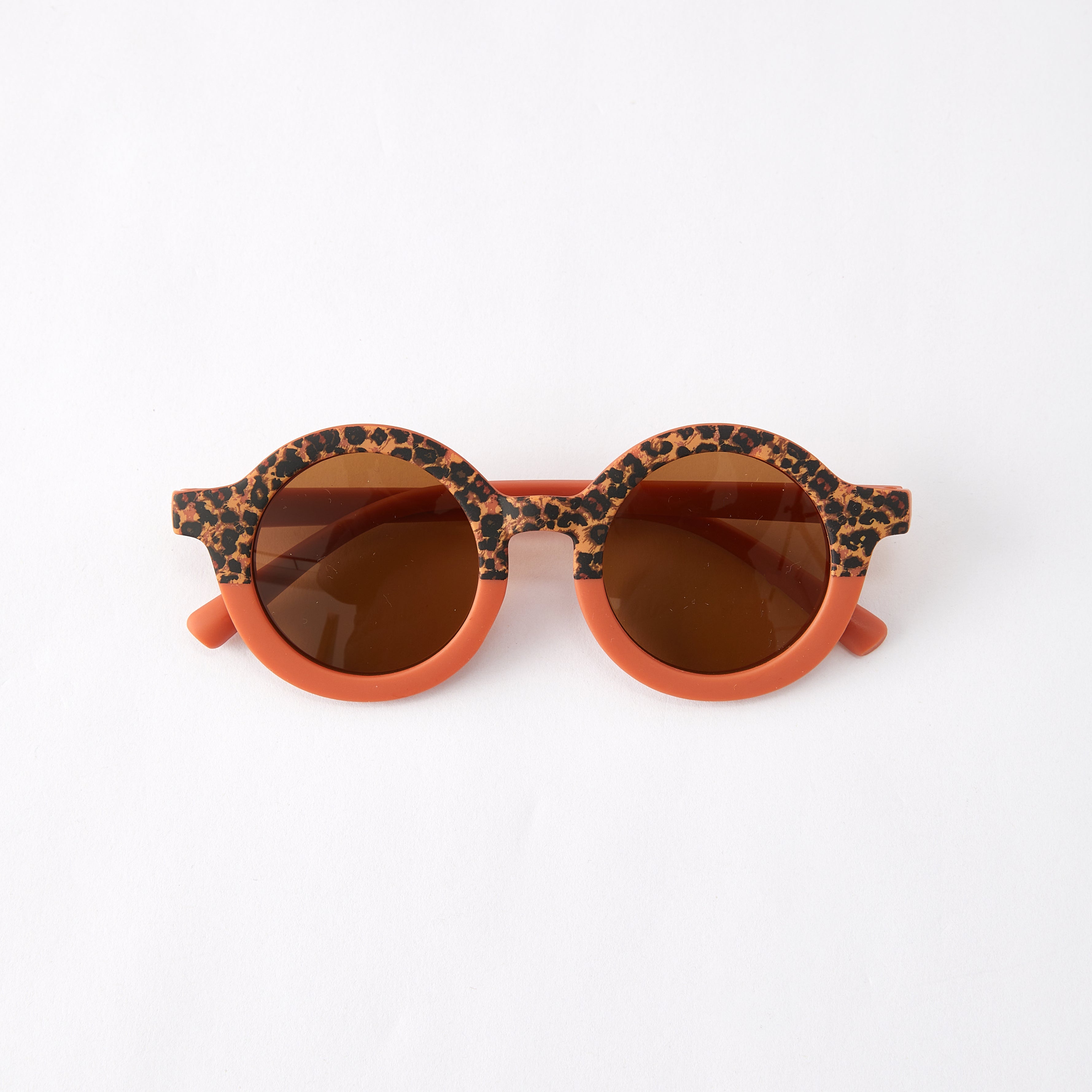 (In Stock)Kids Fashion Leopard Print Matching Color Sunglasses