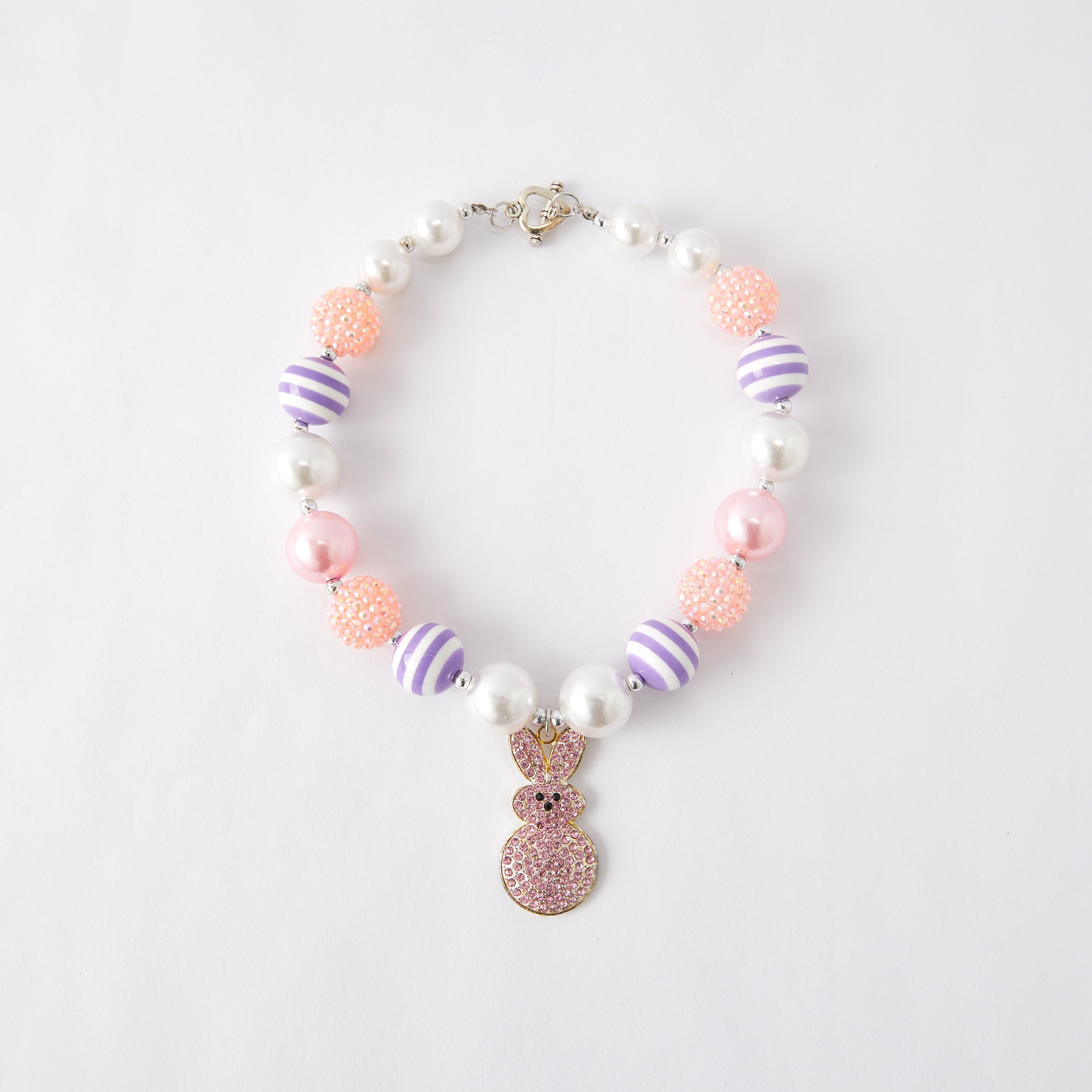 (In Stock G11 G12)Girls Rhinestone Beaded Necklace