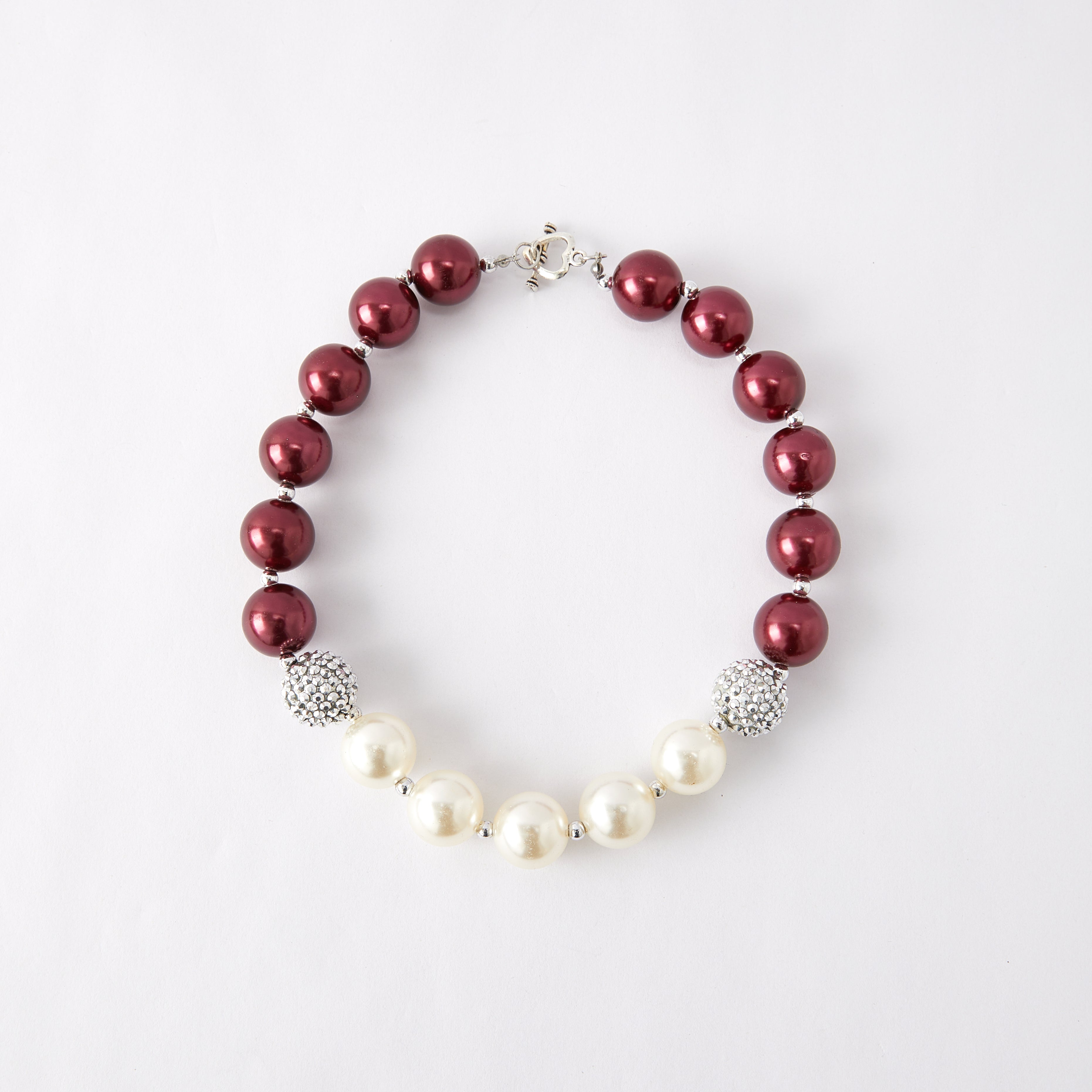 (In Stock G11 G12)Girls Rhinestone Beaded Necklace