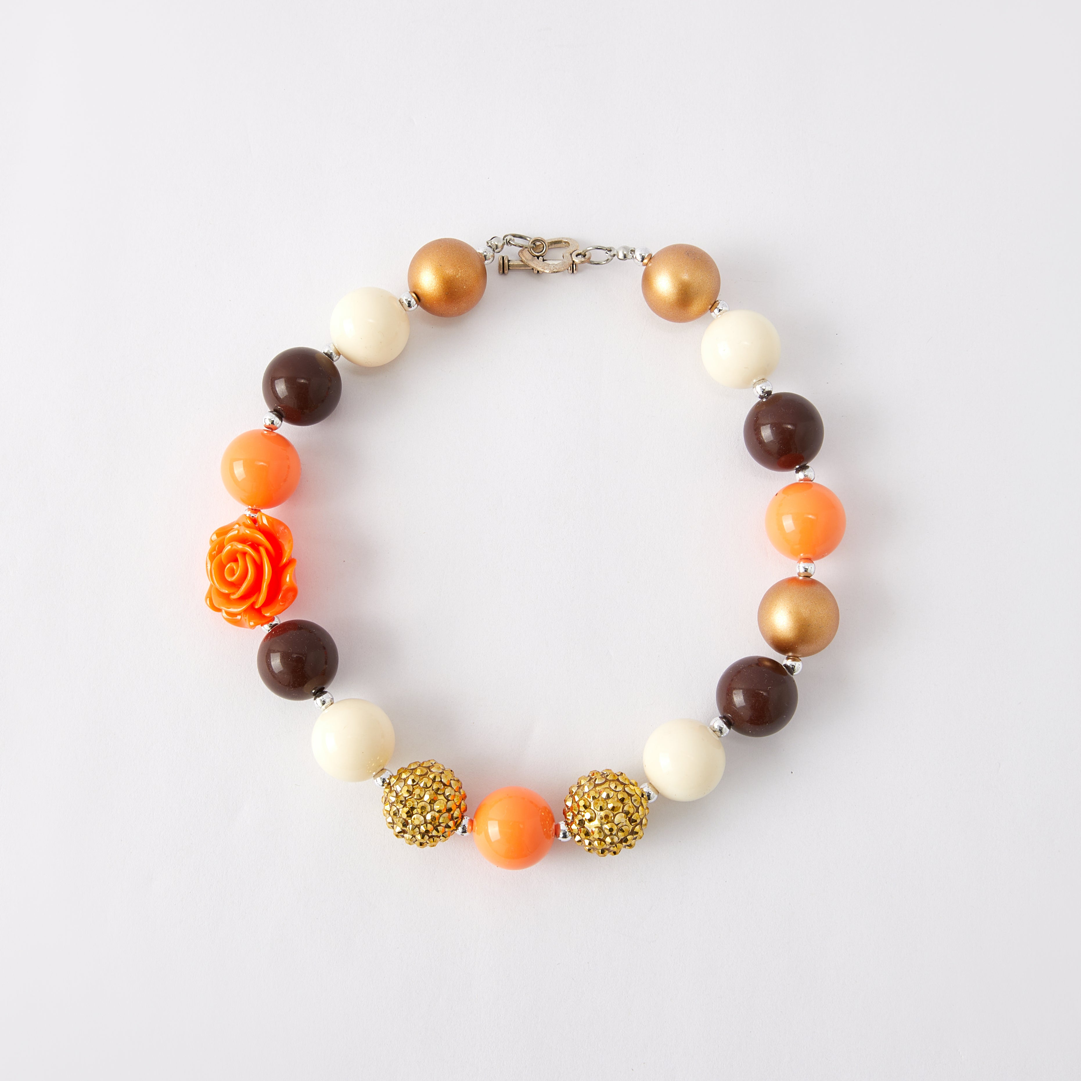 (In Stock G11 G12)Girls Rhinestone Beaded Necklace