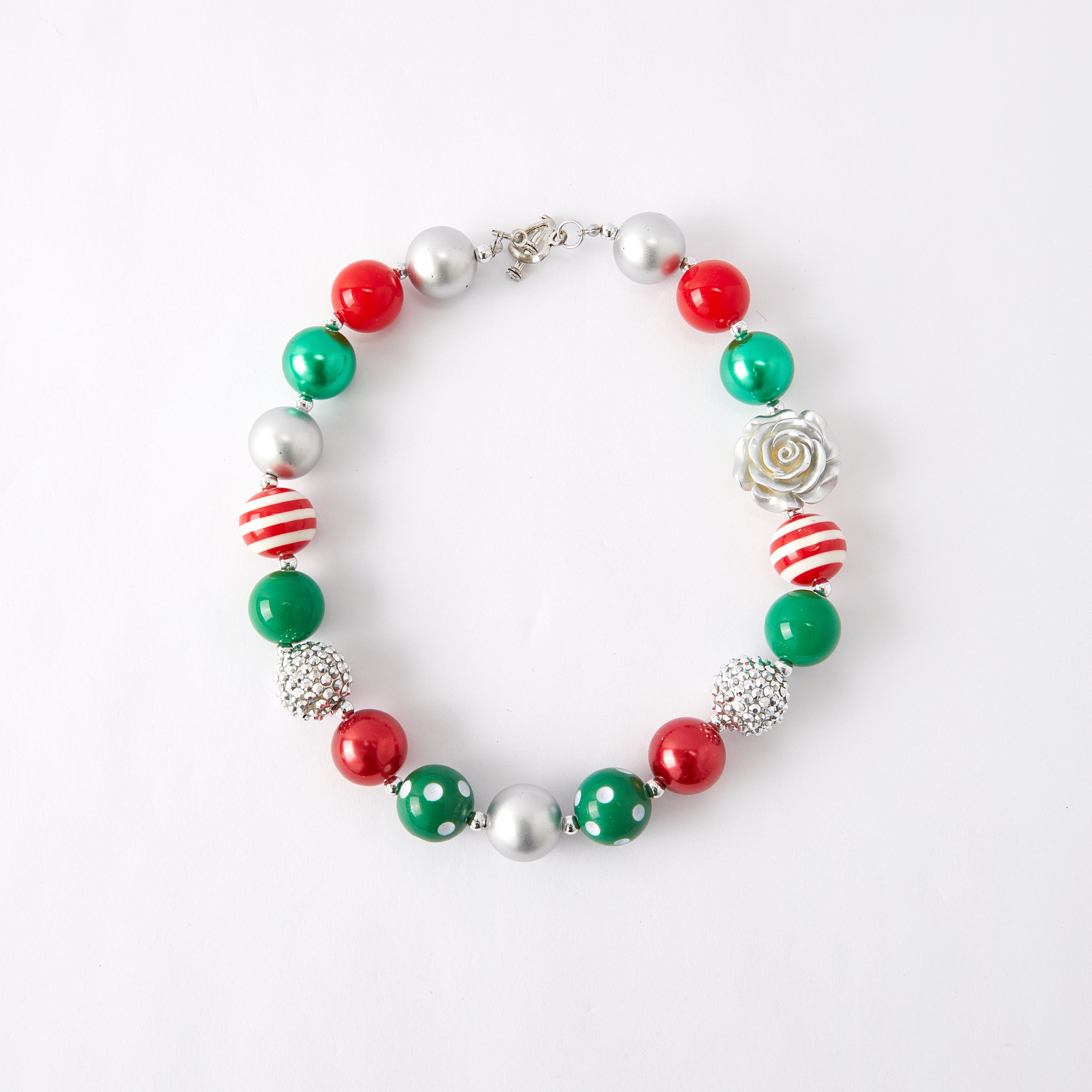 (In Stock G11 G12)Girls Rhinestone Beaded Necklace