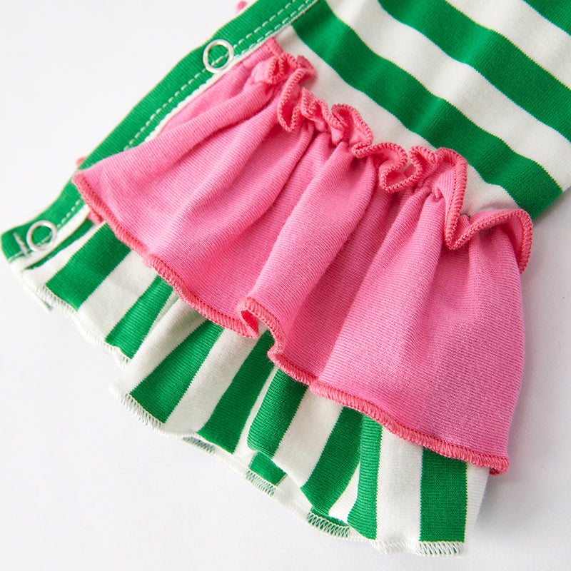 (In Stock)Toddler Girl St.Patrick's Day Shamrock Applique Romper