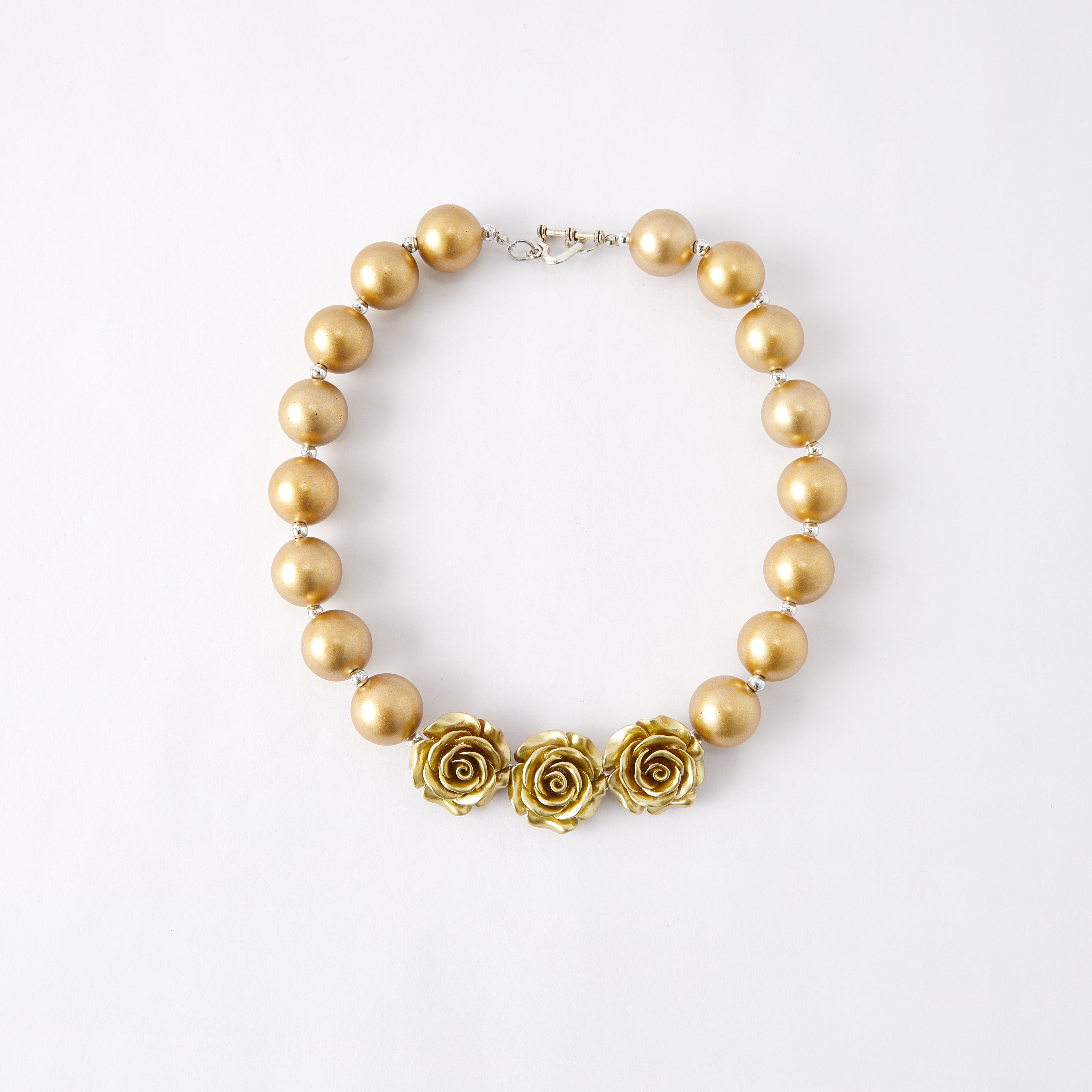 (In Stock G11 G12)Girls Rhinestone Beaded Necklace