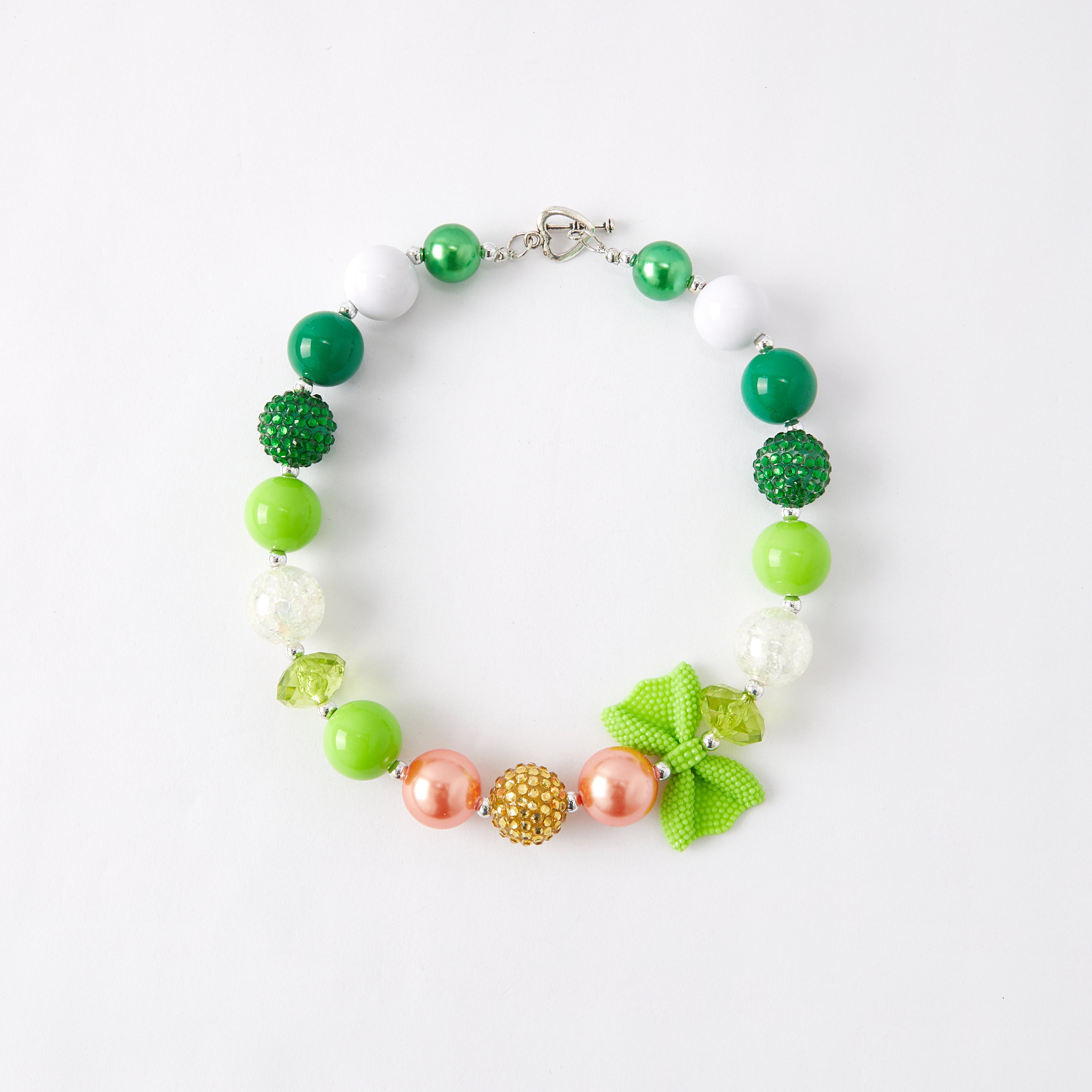 (In Stock G11 G12)Girls Rhinestone Beaded Necklace