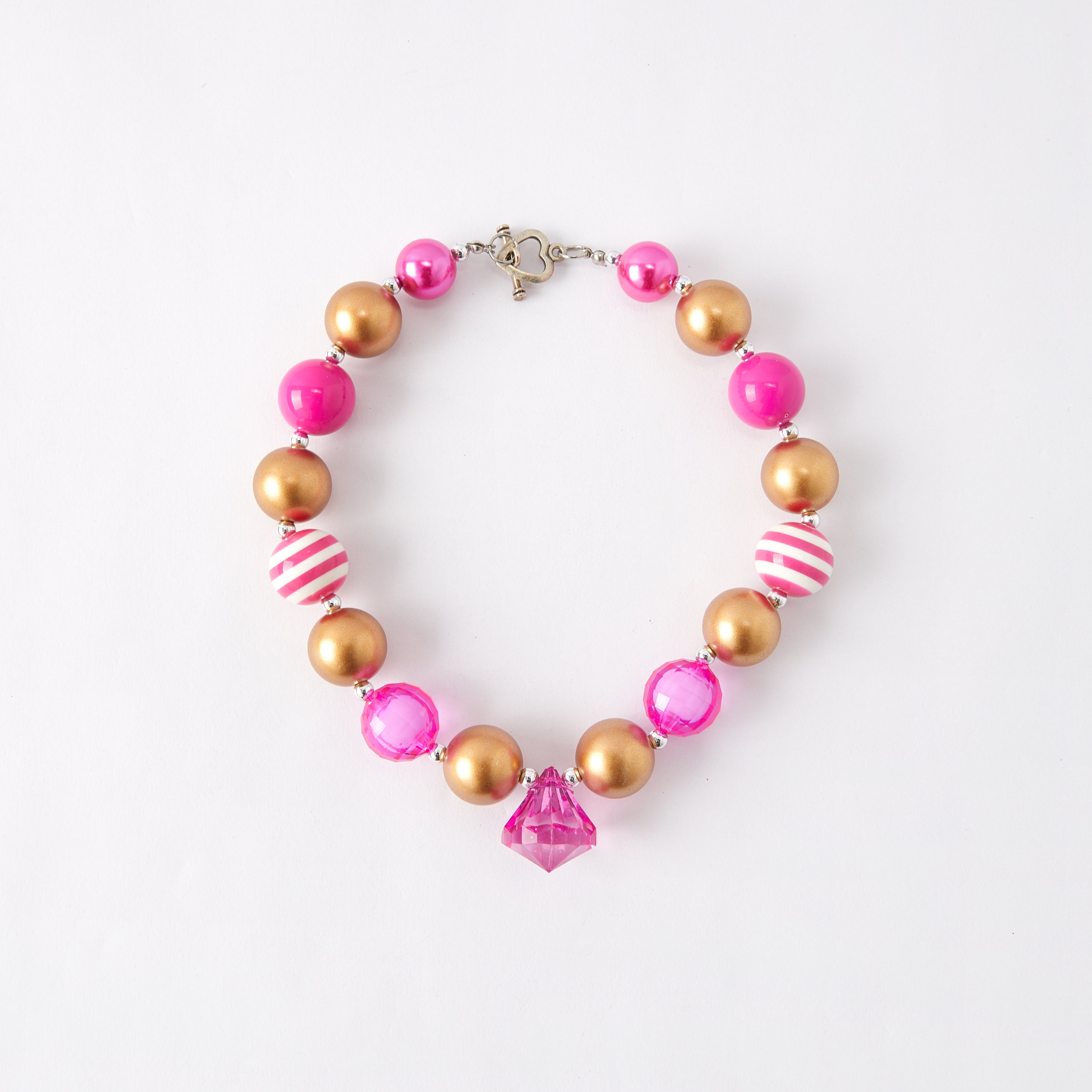 (In Stock G11 G12)Girls Rhinestone Beaded Necklace