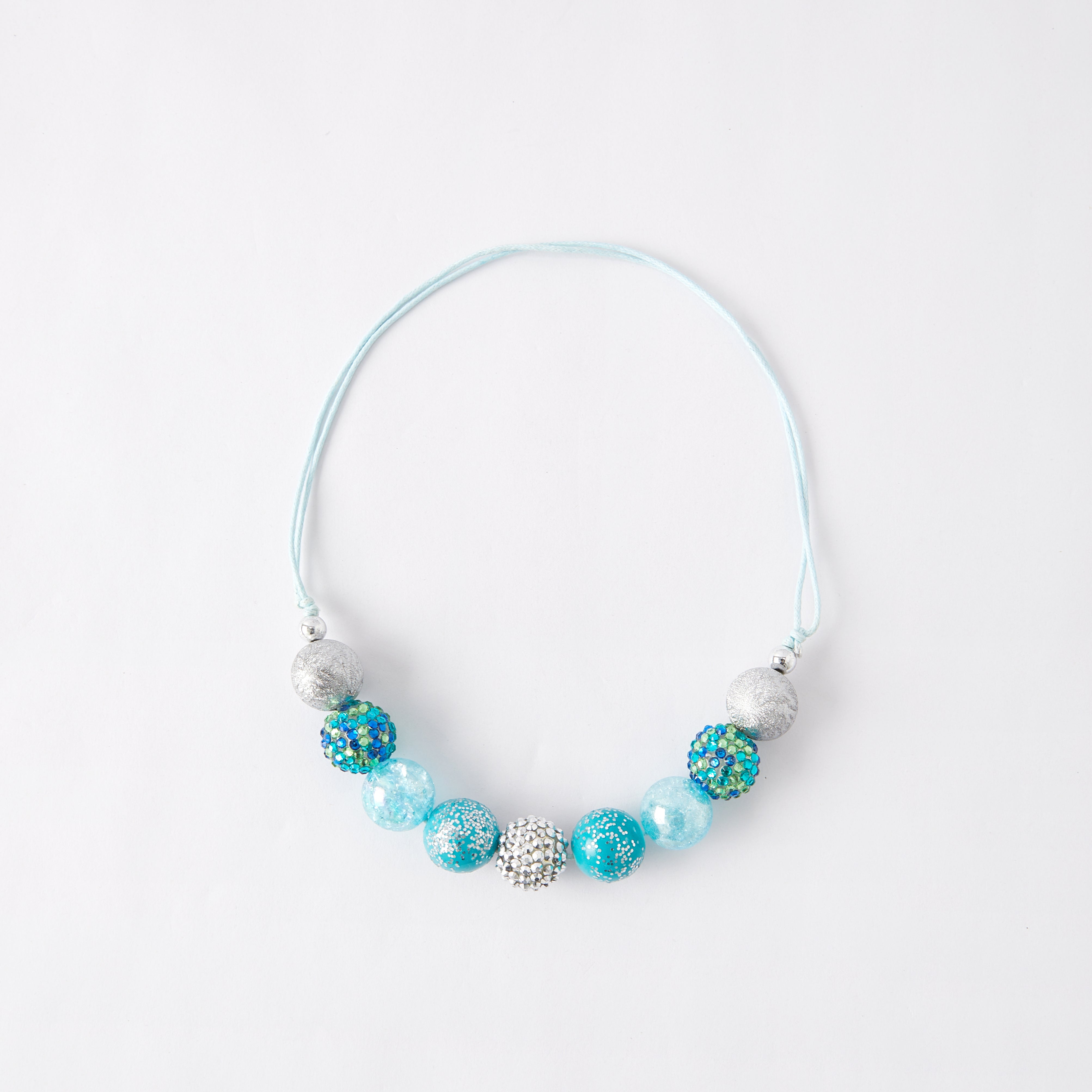 (In Stock G11 G12)Girls Rhinestone Beaded Necklace