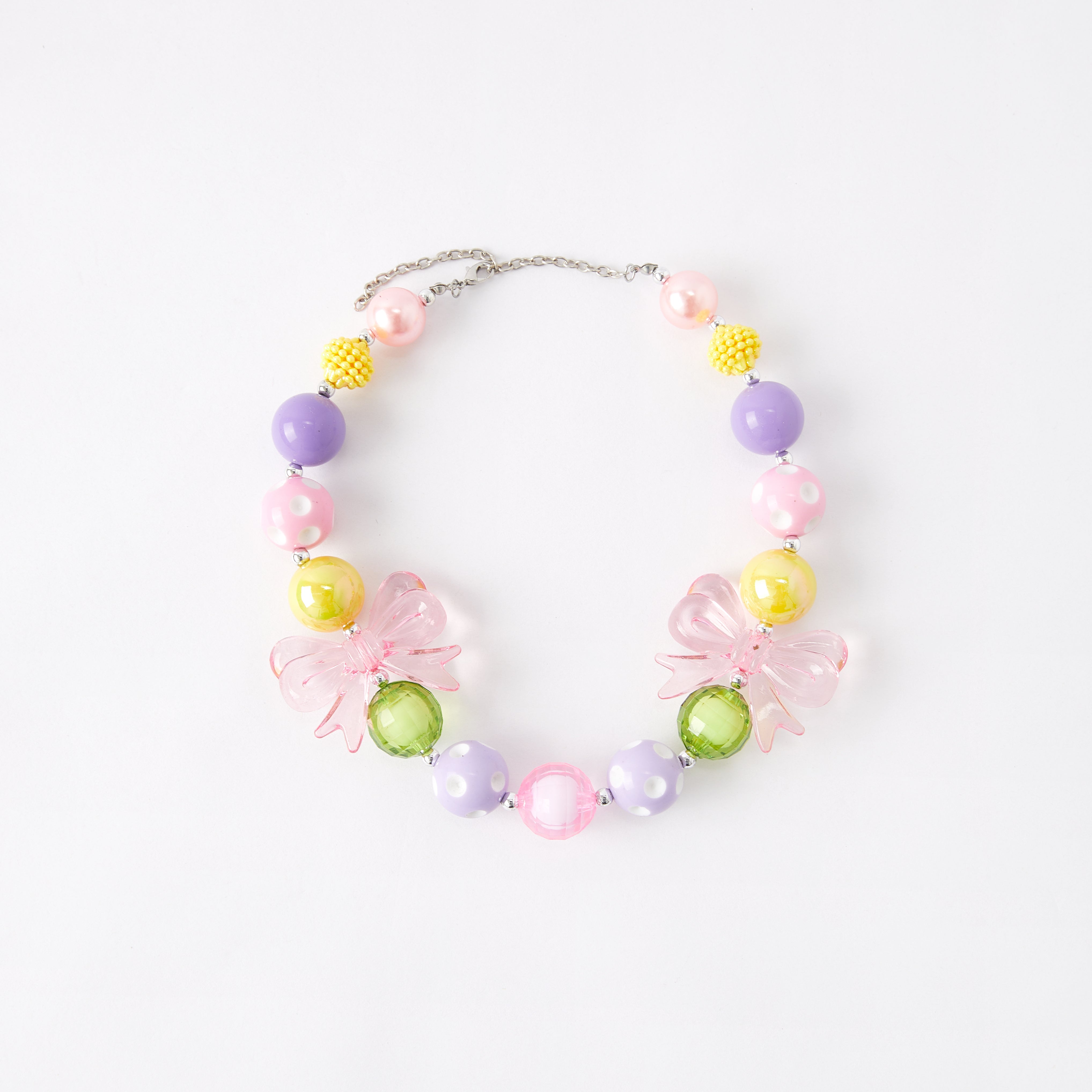 (In Stock G11 G12)Girls Rhinestone Beaded Necklace