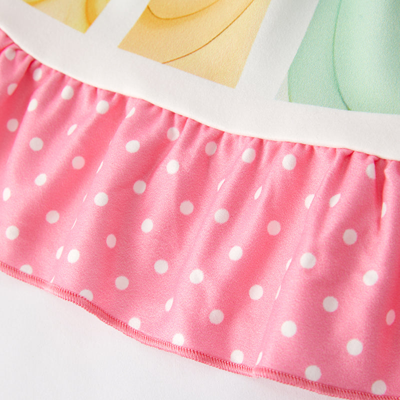 (In Stock)Girls Spring and Summer Cartoon Princess Print Dress