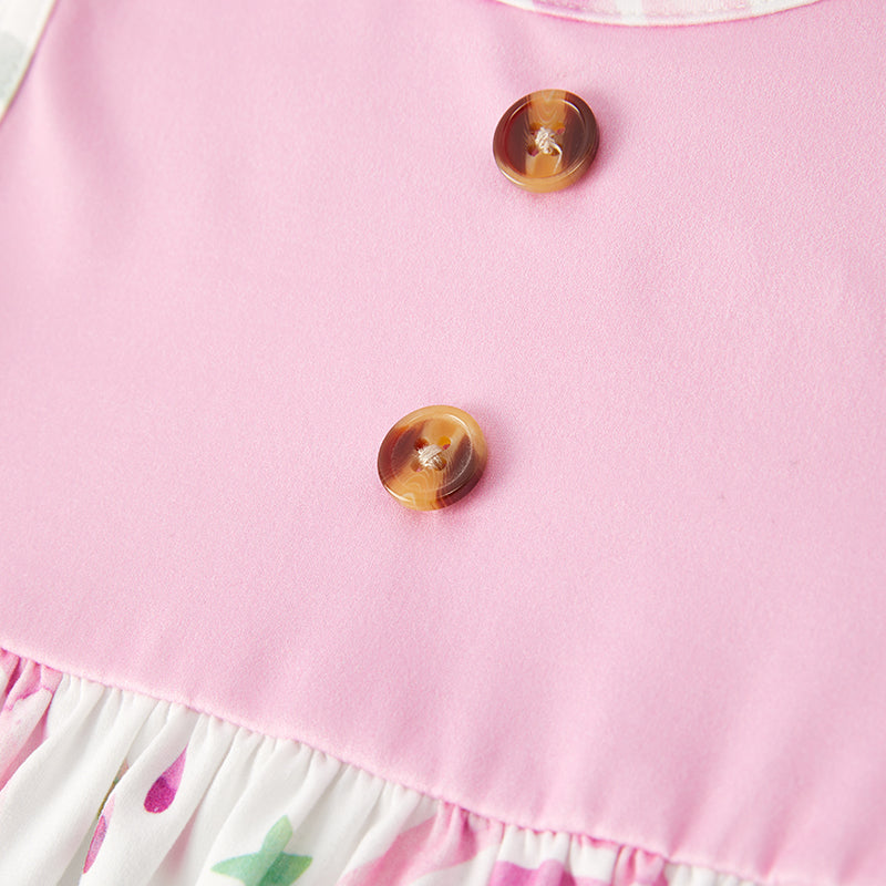 (In Stock)Girls Spring and Summer Rainbow Print Shorts Set