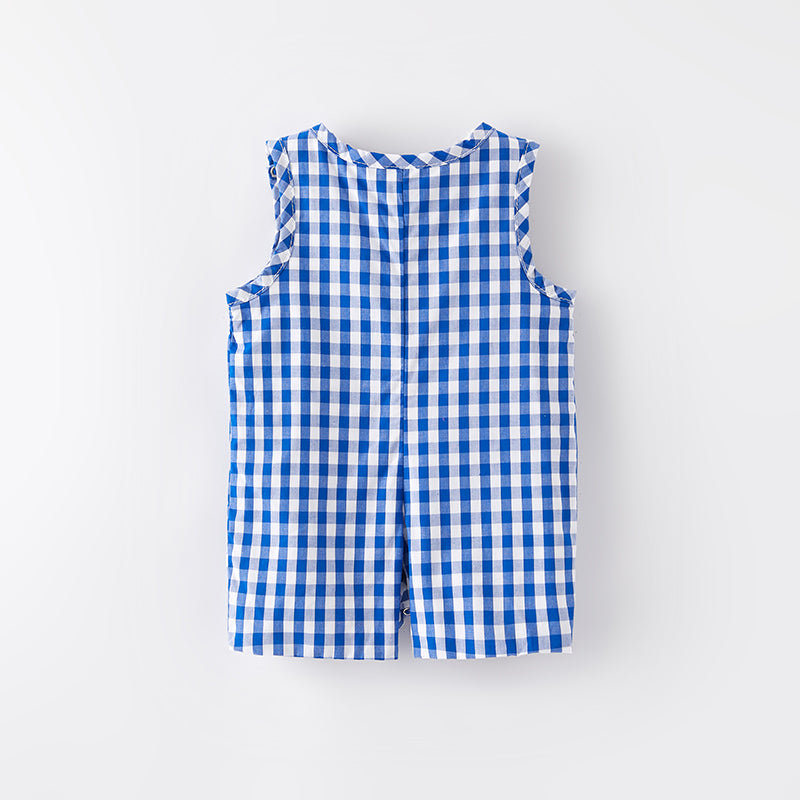 (In Stock)Toddler Boys Spring and Summer Rocket Applique Romper