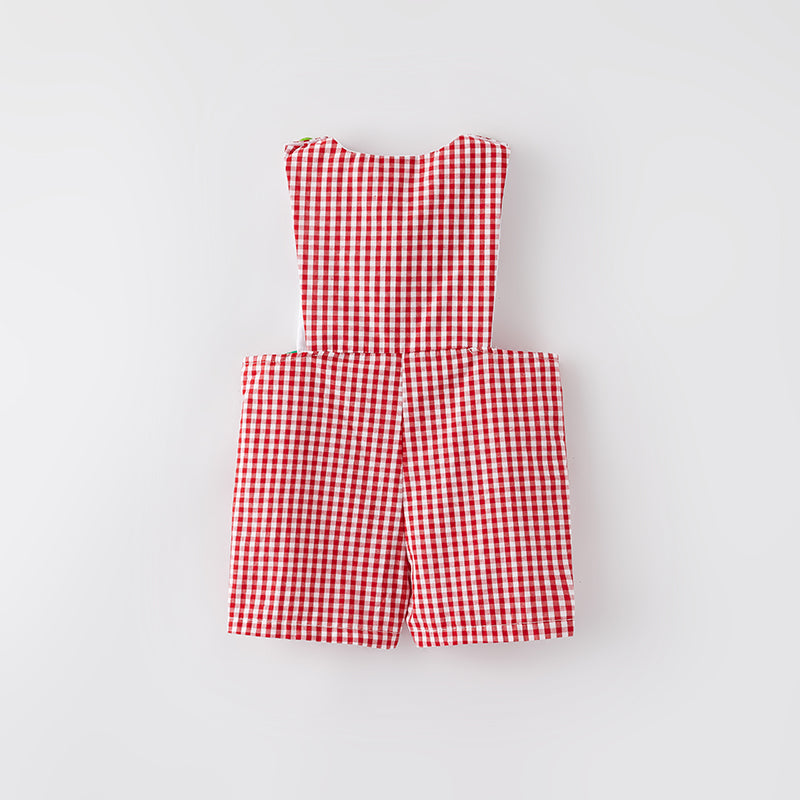 (In Stock)Toddler Boys Spring and Summer Farm Embroidery Romper