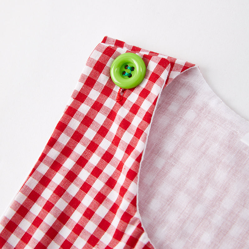 (In Stock)Toddler Boys Spring and Summer Farm Embroidery Romper