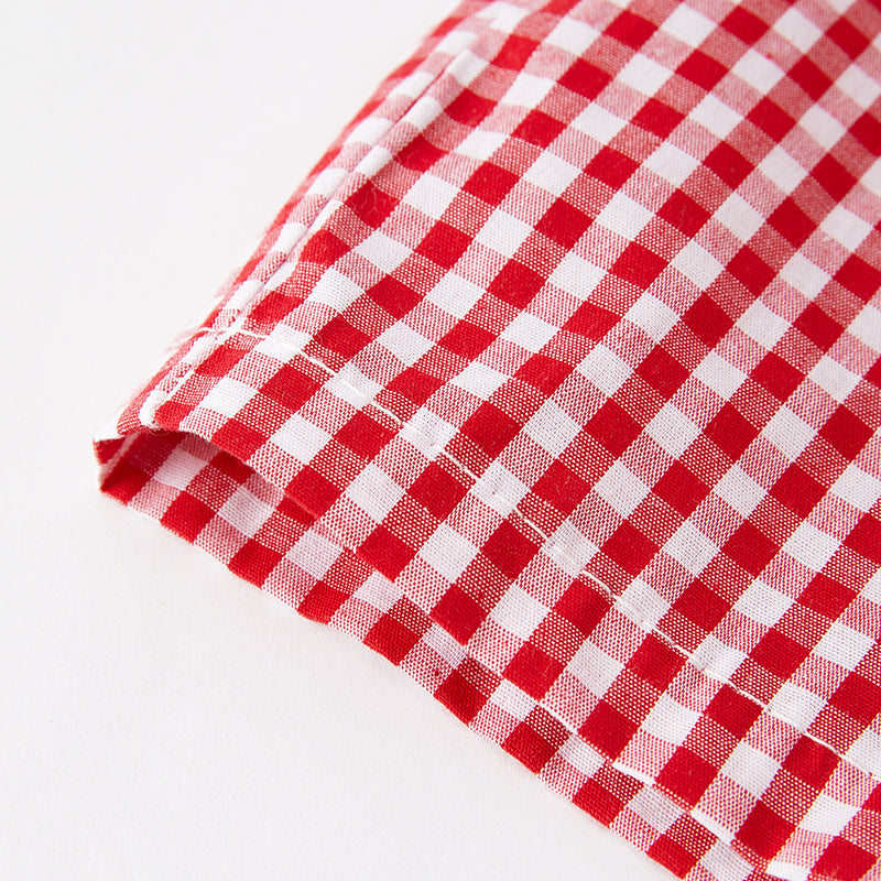 (In Stock)Toddler Boys Spring and Summer Farm Embroidery Romper