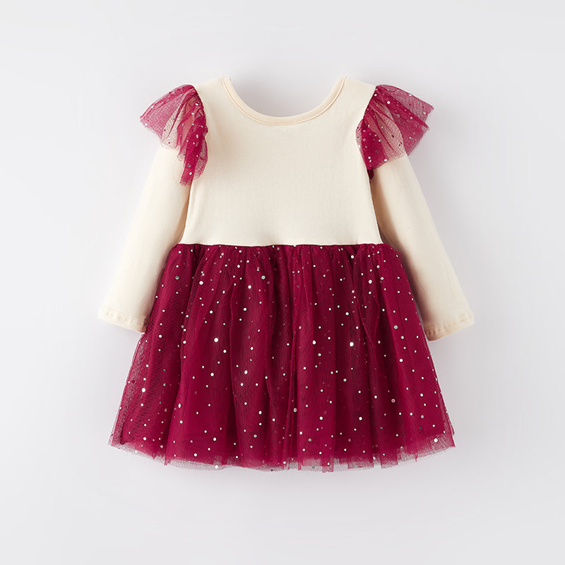 (In Stock)Girls Valentine's Day Embroidery Tulle Dress Party Dress