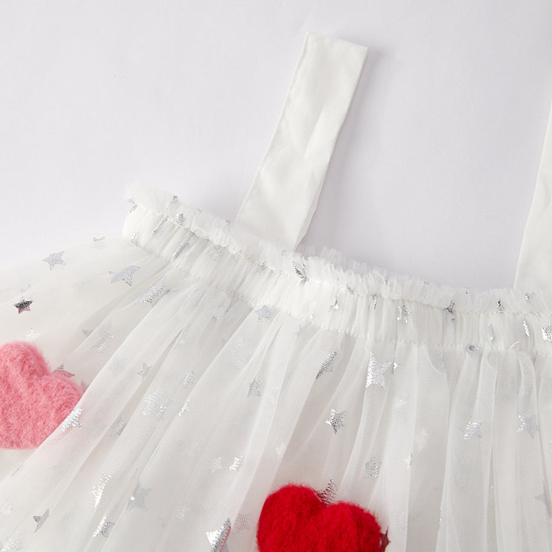 (In Stock)Girls Valentine's Day Heart Sequin Tiered Dress