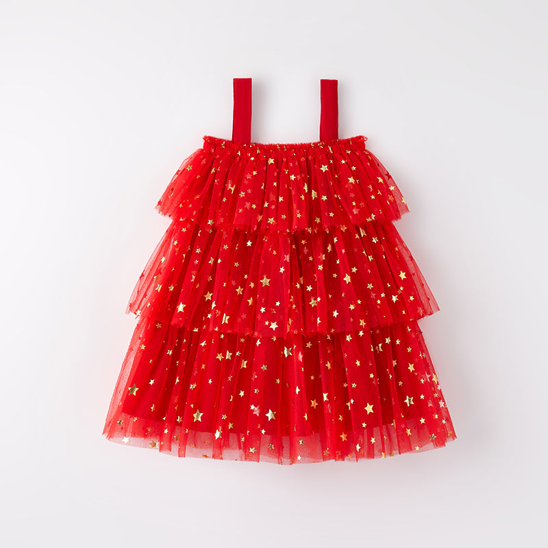 (In Stock)Girls Valentine's Day Heart Sequin Tiered Dress