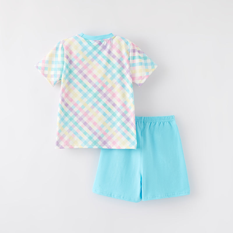 (In Stock)Boys Easter Bunny Embroidery Smocked Shorts Set