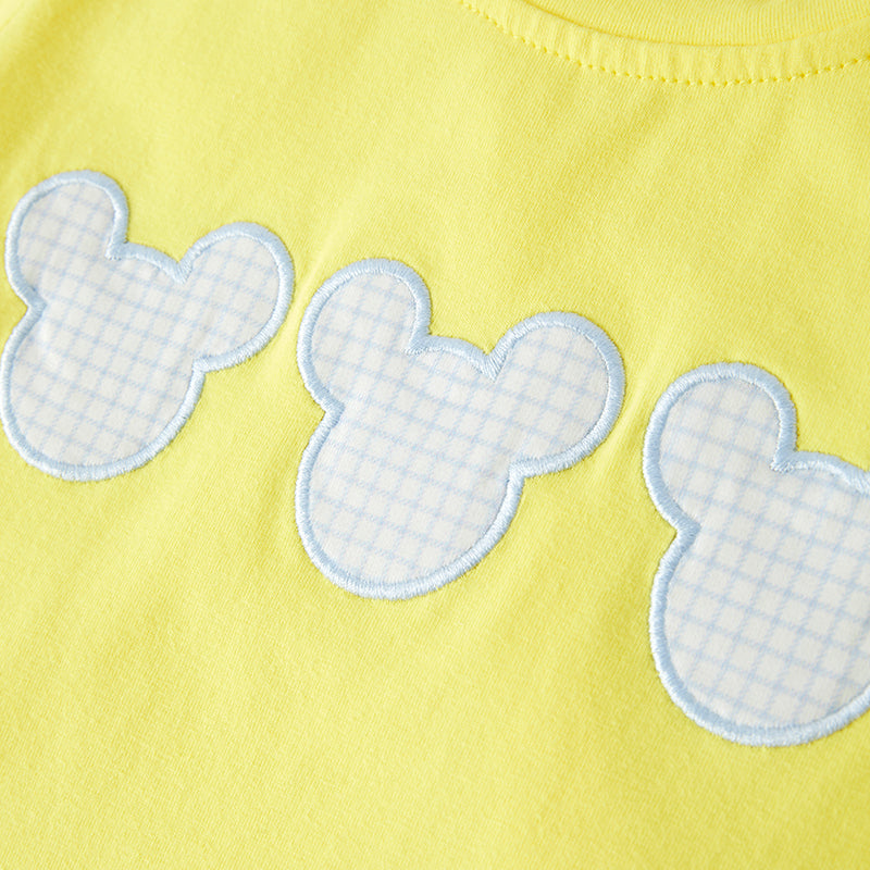 (In Stock)Boys Spring and Summer Cartoon Applique Shorts Set